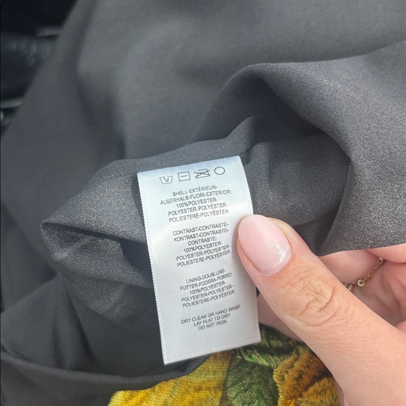 Helsi Cathy Floral Embroidered Mini Dress In Black/Yellow - Picture 4 of 5